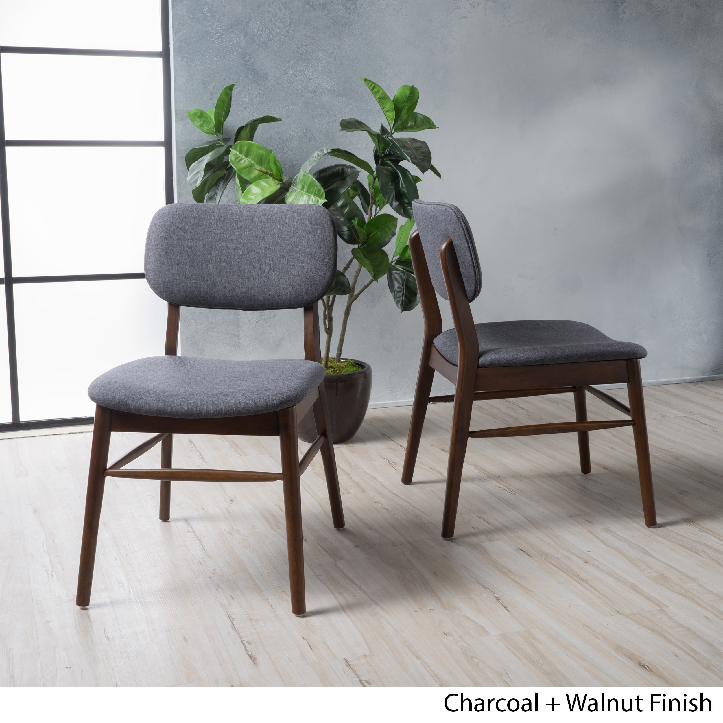 Colette Mid-Century Dining Chair (Set of 2) by Christopher Knight Home (As Is Item)