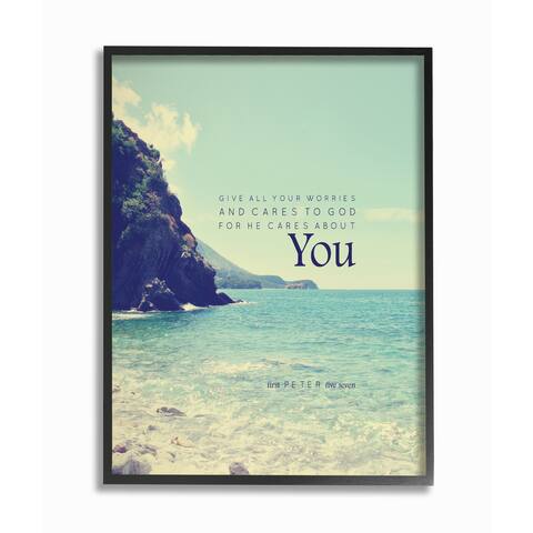 EtchLife 'He Cares About You Island Polaroid' Framed Giclee Art