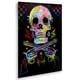 Dean Russo 'Skull and Guns' Floating Brushed Aluminum Art - Overstock ...