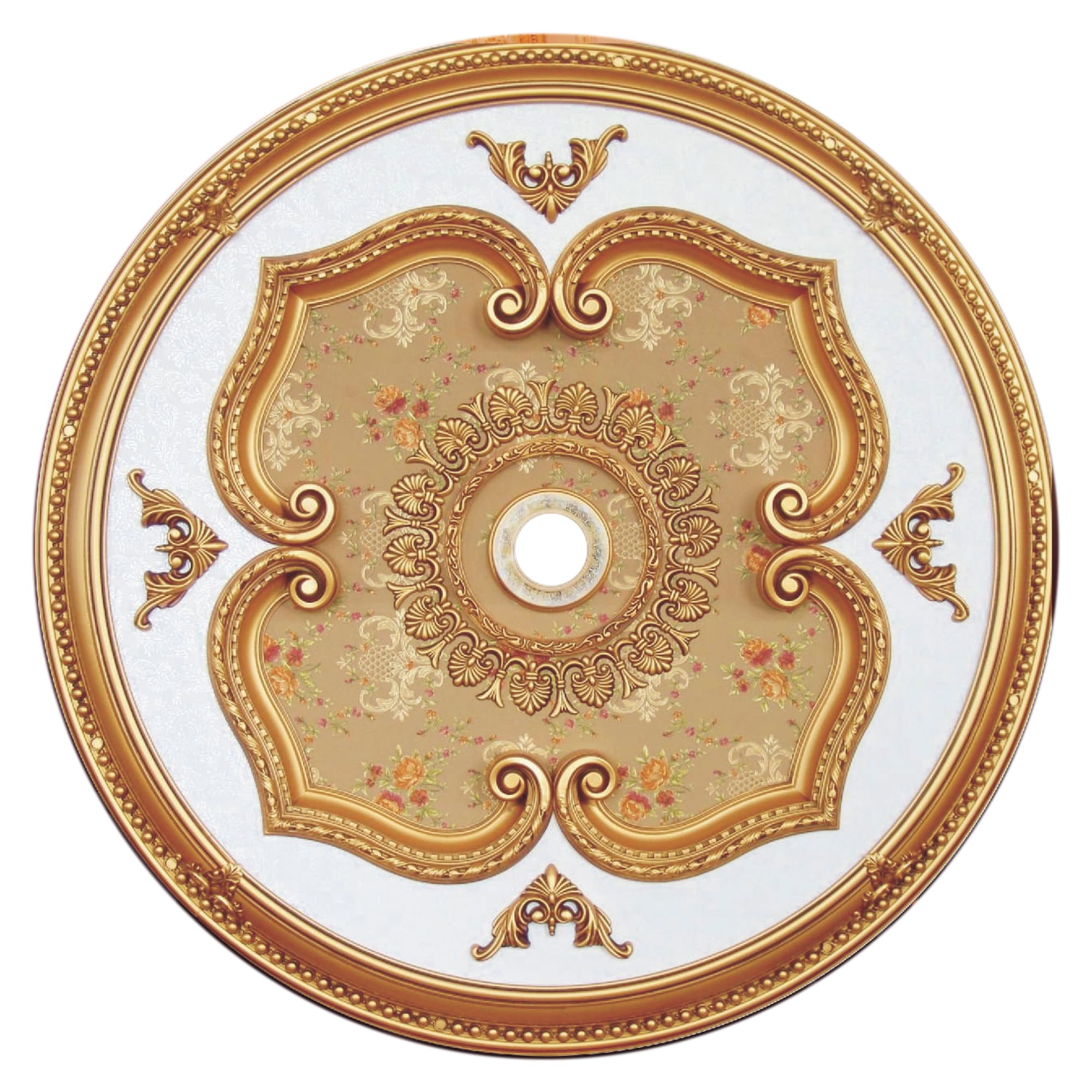 Art11 F 097 Floral Victorian 43 Inch Round Ceiling Medallion