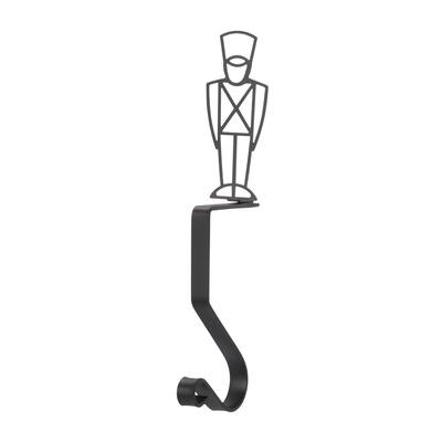 Toy Soldier Black Wrought Iron Mantel Hook