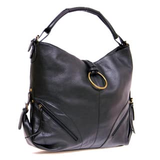 Donna Bella Designs Handbags Our Best Clothing Shoes Deals Donna Bella Designs Octavia Black Faux Leather Hobo Handbag