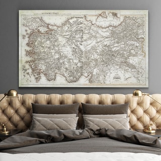 Antique Map of Turkey 2 - Premium Gallery Wrapped Canvas - Bed Bath ...