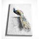 preview thumbnail 3 of 2, Golden Blue Peacock Feather II - Premium Gallery Wrapped Canvas
