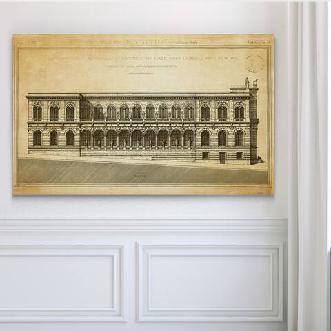 Vintage Italian Architecture Stencil II - Premium Gallery Wrapped Canvas