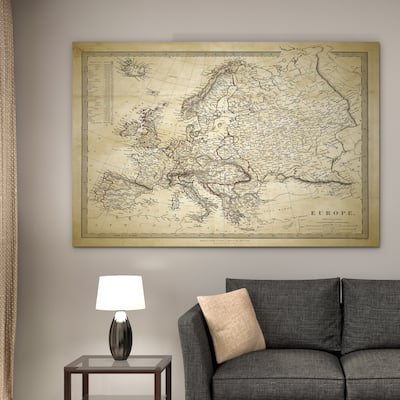 Vintage Map Europe II - Premium Gallery Wrapped Canvas