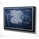 Madrid Sketch Map Blue - Premium Gallery Wrapped Canvas - Bed Bath ...