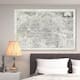 Parisian Sketch Map II - Premium Gallery Wrapped Canvas - Grey/Off ...