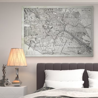 Berlin Sketch Map I - Premium Gallery Wrapped Canvas