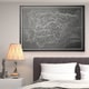 Spain Sketch Map Grey - Premium Gallery Wrapped Canvas - Bed Bath ...