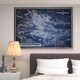 Antique Stockholm Stencil Map Blue - Premium Gallery Wrapped Canvas ...