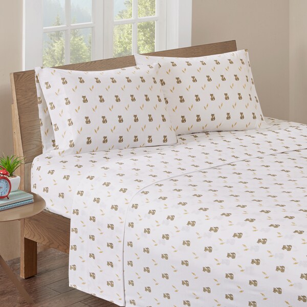 HipStyle Bashful Vixie Multi Cotton Printed Percale Sheet Set