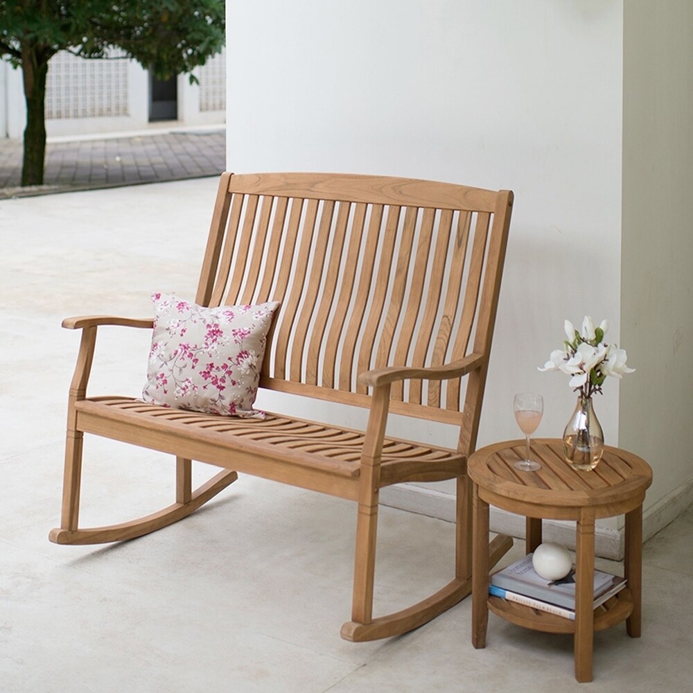 teak loveseat rocker