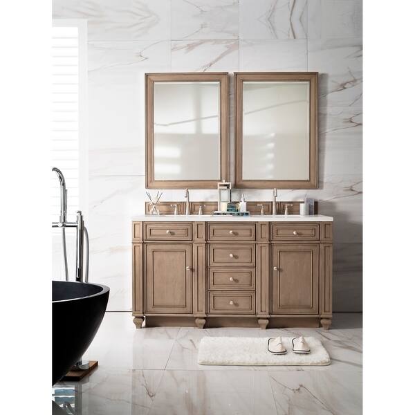 Shop Bristol 60 Double Vanity White Washed Walnut Overstock 14491220