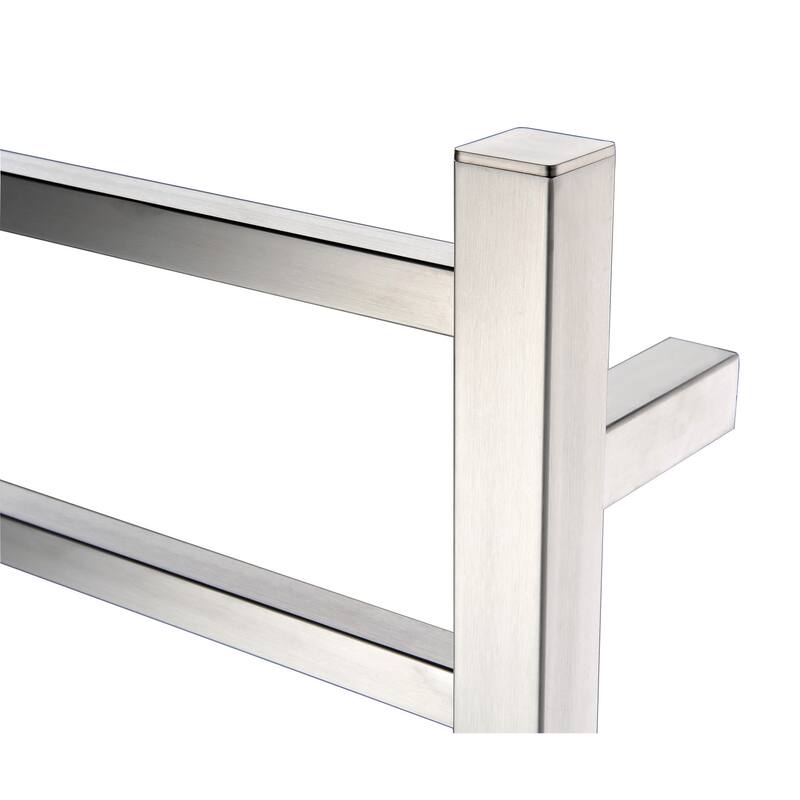 AZZI Charles 6-Bar Stainless Steel Wall Mounted Electric Towel Warmer in Brushed Nickel