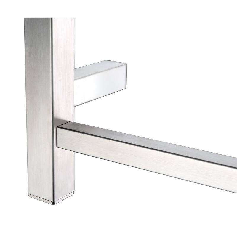 AZZI Charles 6-Bar Stainless Steel Wall Mounted Electric Towel Warmer in Brushed Nickel