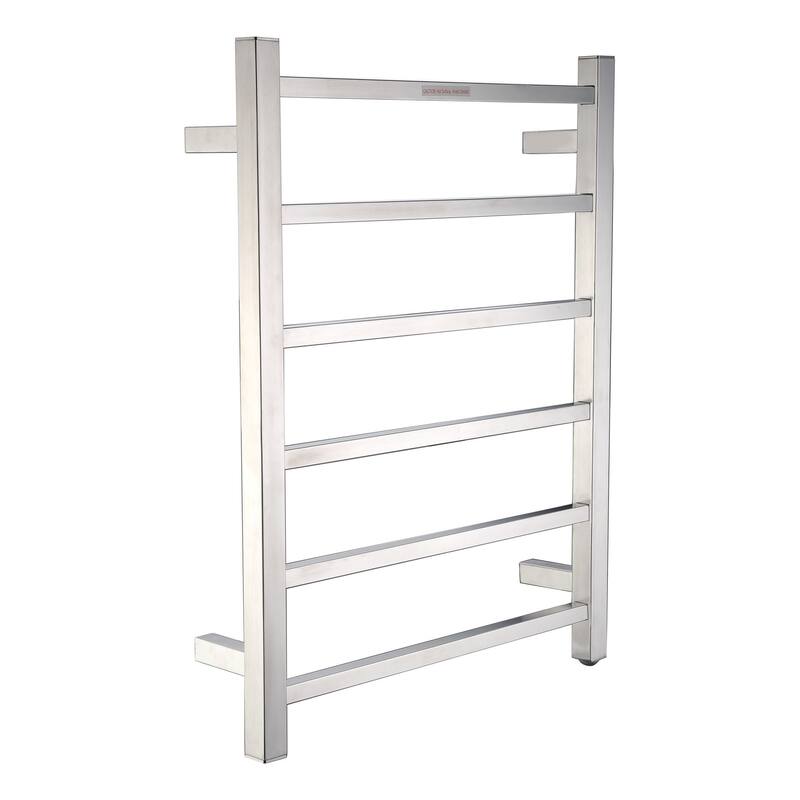 AZZI Charles 6-Bar Stainless Steel Wall Mounted Electric Towel Warmer in Brushed Nickel