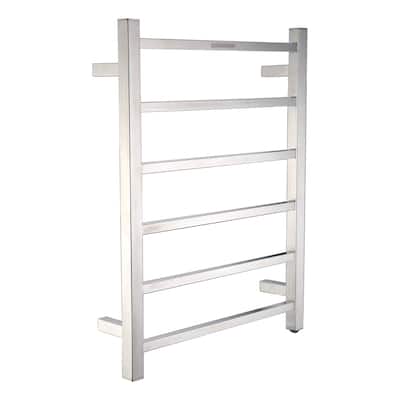 AZZI Charles 6-Bar Stainless Steel Wall Mounted Electric Towel Warmer in Brushed Nickel