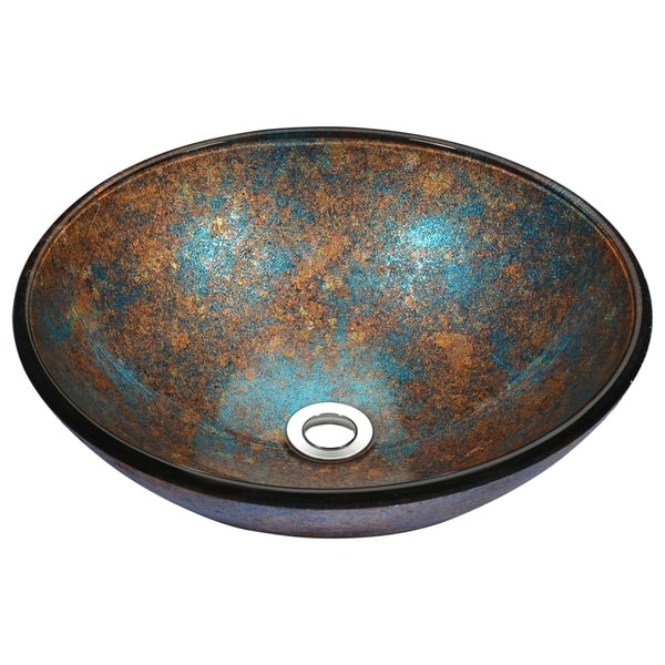 Stellar Series Deco-Glass Vessel Sink in Emerald Burst Stellar Series Deco-Glass Vessel Sink in Emerald Burst