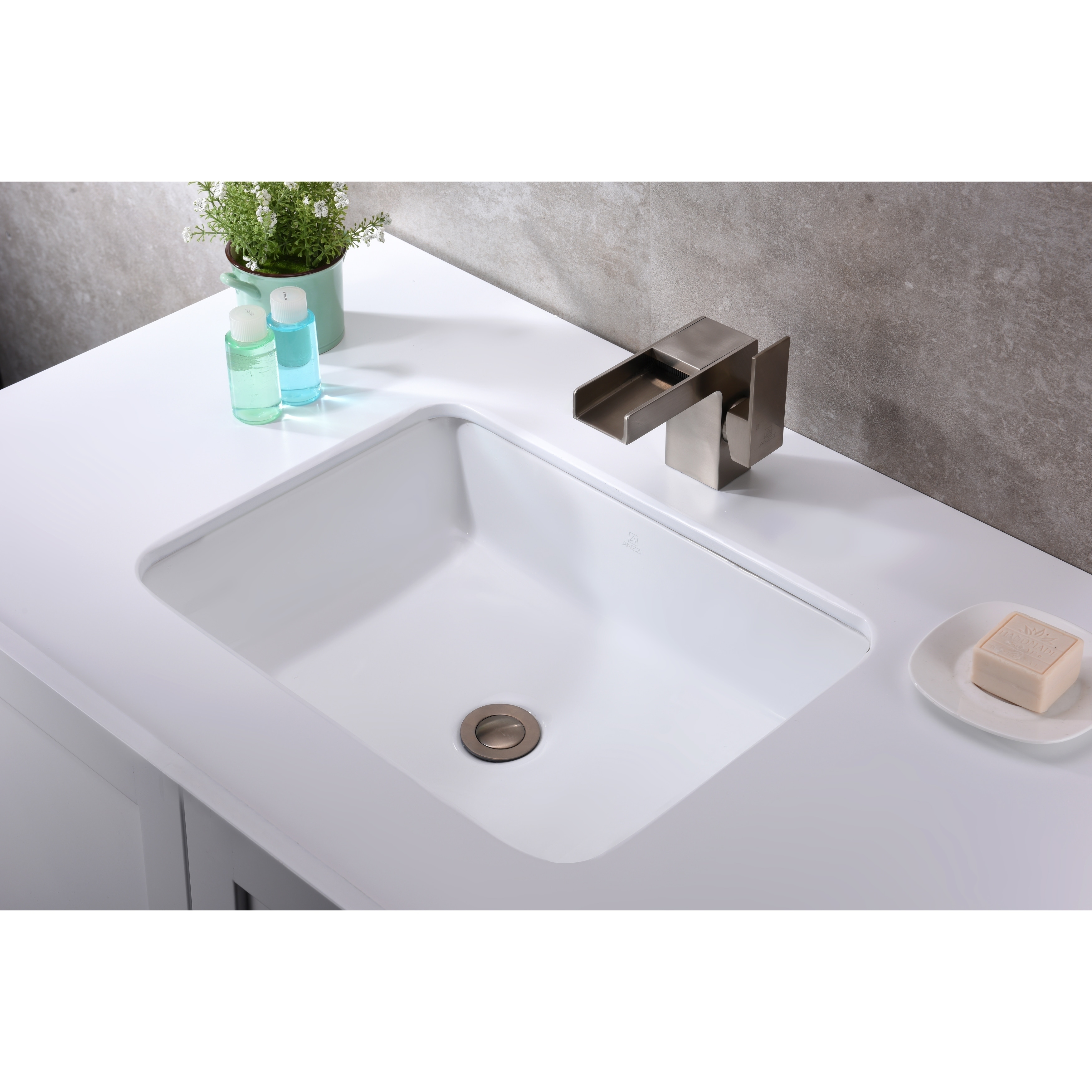 Anzzi Dahlia 19 5 In Ceramic Undermount Sink Basin White Ceramic Undermount Sink Basin