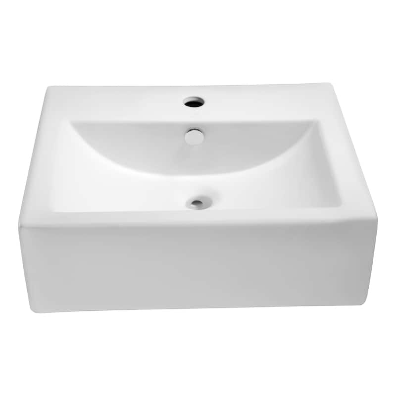 ANZZI Vitruvius Series Ceramic Vessel Sink in White