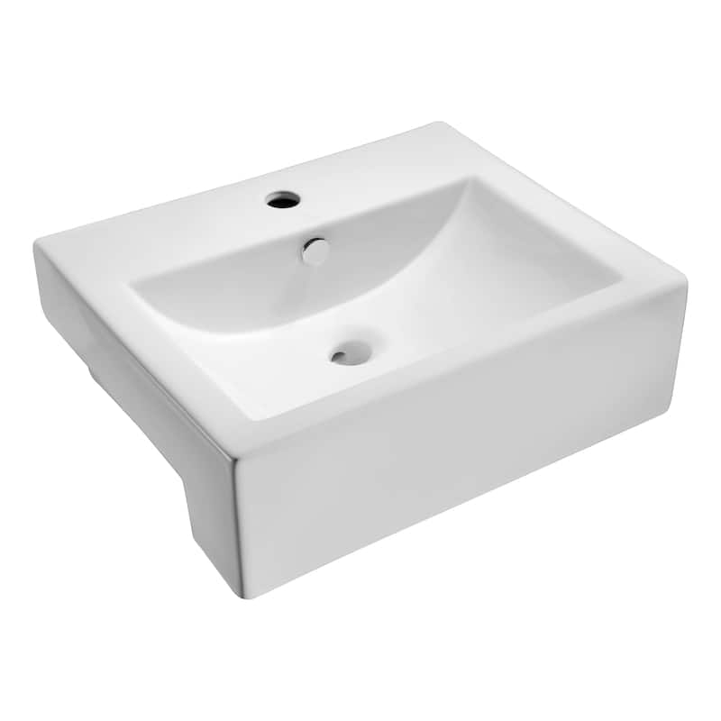 ANZZI Vitruvius Series Ceramic Vessel Sink in White
