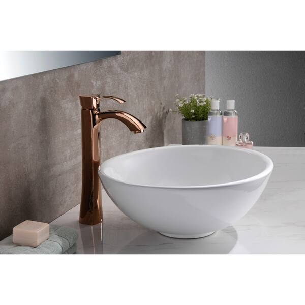 Deux Series Ceramic Vessel Sink in White Deux Series Ceramic Vessel Sink in White