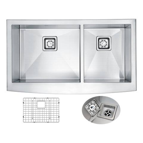Elysian Series Farmhouse 33-inch Stainless Steel 60/40 Dual Basin Kitchen Sink