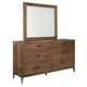 preview thumbnail 6 of 5, Adler Natural Walnut 6-Drawer Dresser