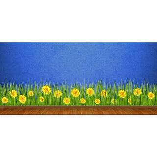 Shop Full Color Flowers And Grass Full Color Decal Grass Full Color Sticker Wall Art Sticker Decal Size 33x52 Overstock 14497646