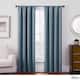 Style Decor Antique Satin Rod Pocket Room-Darkening Curtain - 84 Inches - Blue