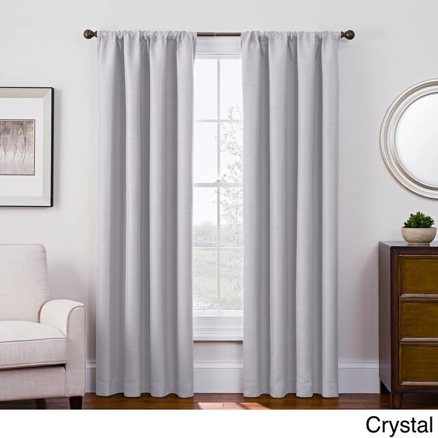 Style Decor Antique Satin Rod Pocket Room-Darkening Curtain