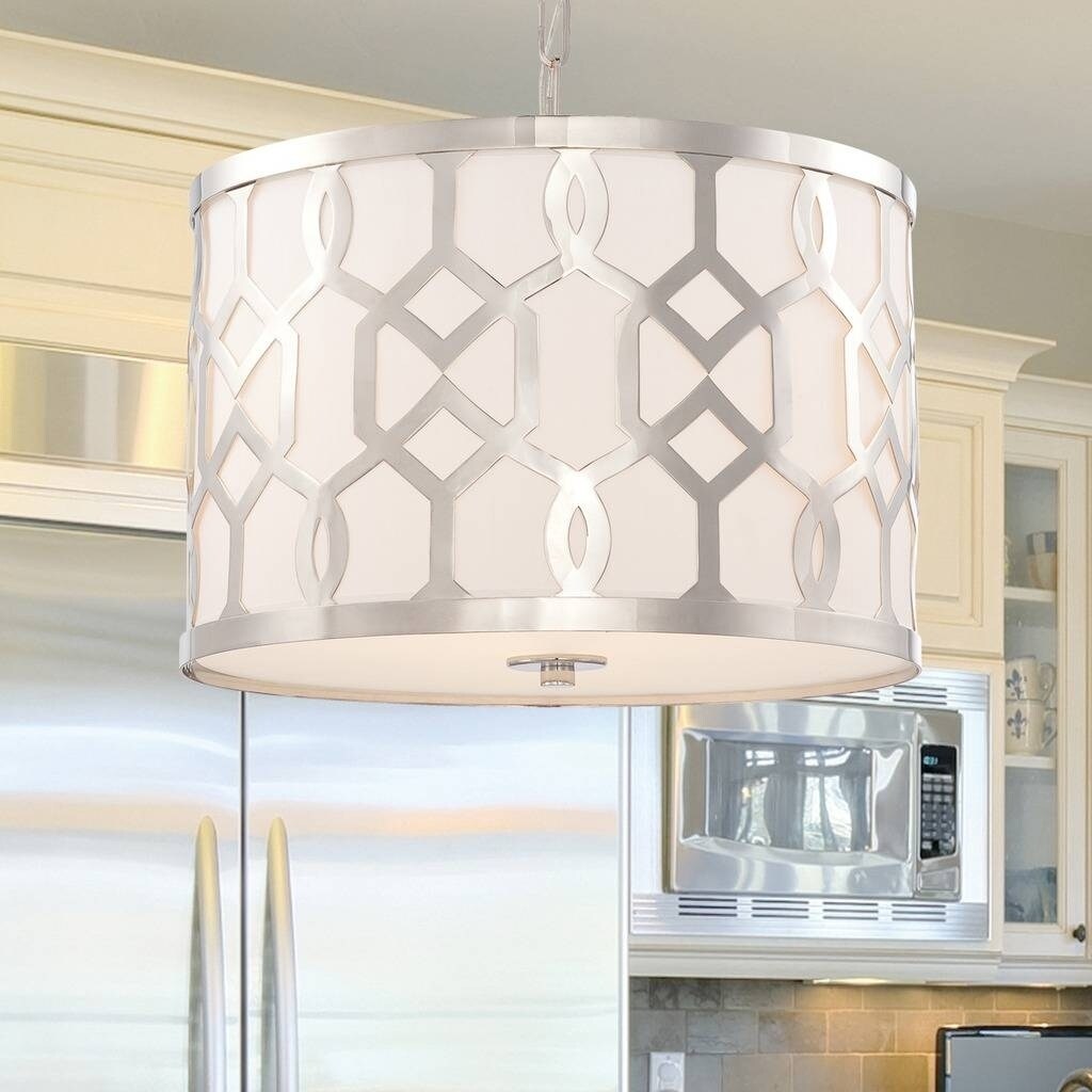 Modern 3-light Polished Nickel Chandelier - Chandeliers For Bedrooms by Overstock.com