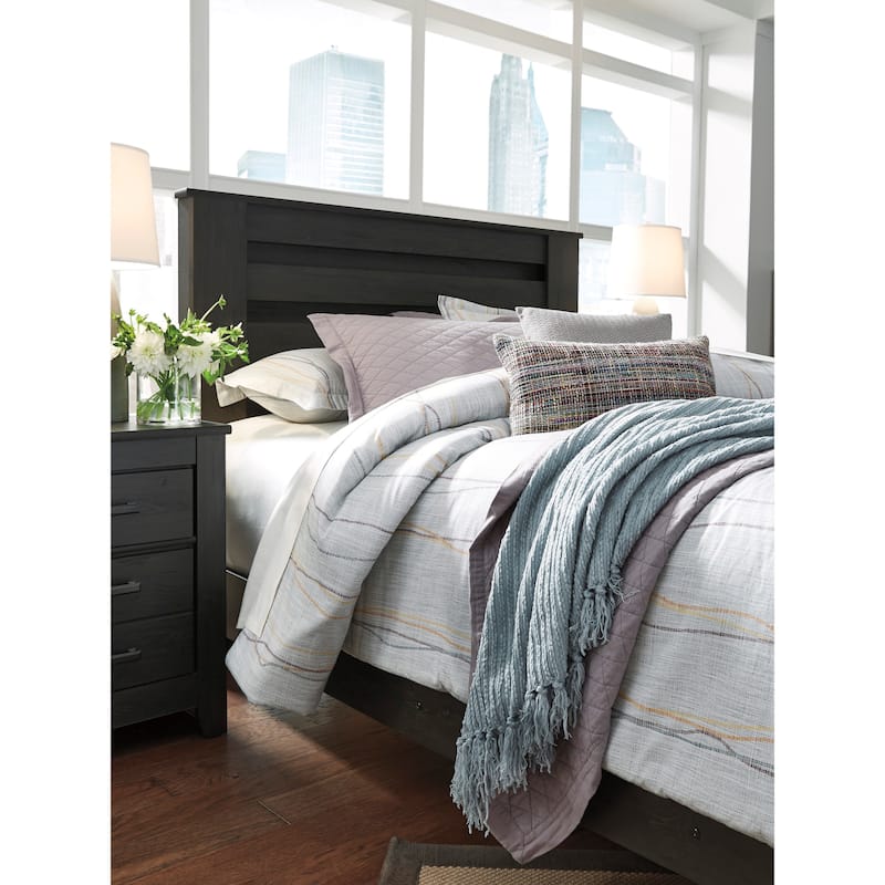 Brinxton Black Panel Bed