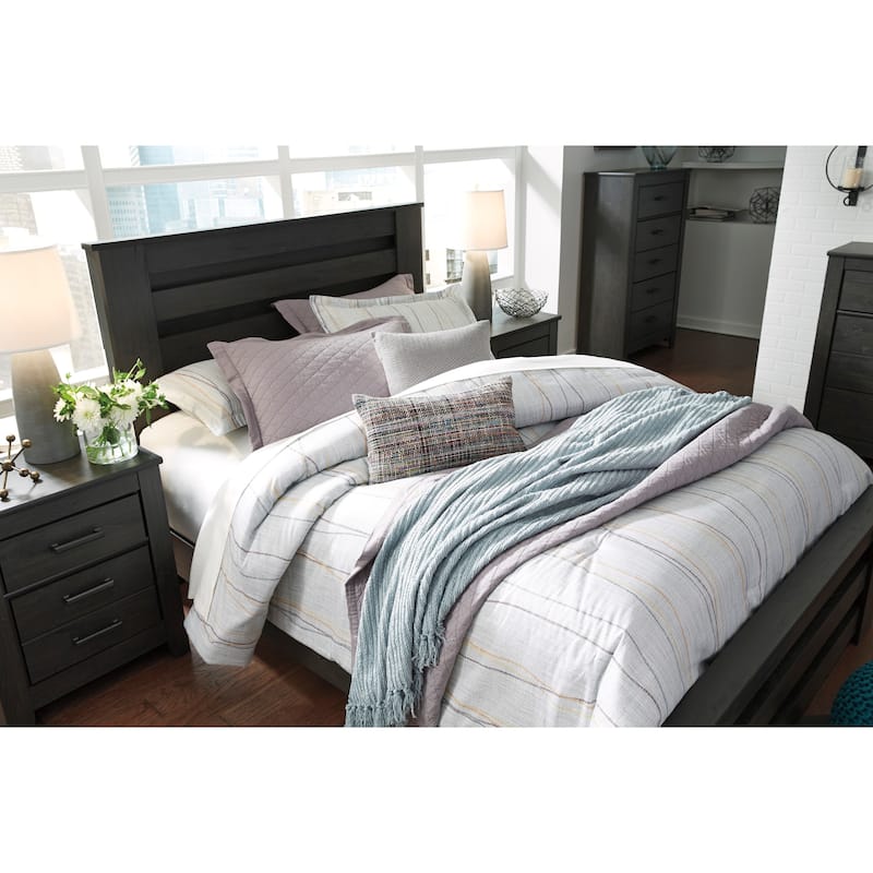Brinxton Black Panel Bed