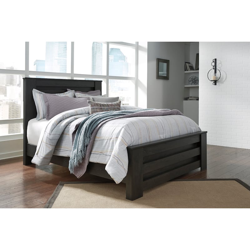 Brinxton Black Panel Bed