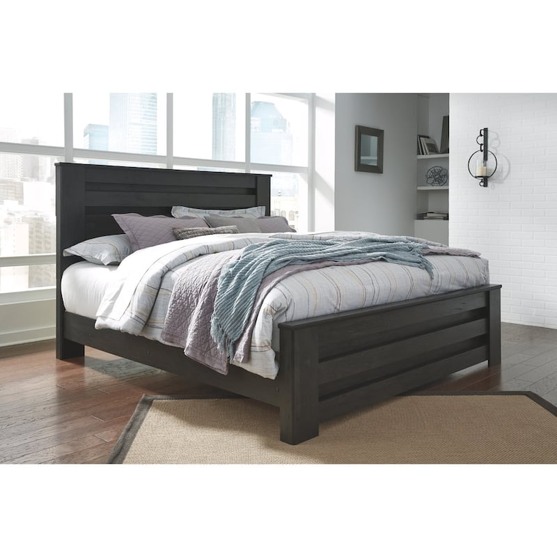 Brinxton Black Panel Bed