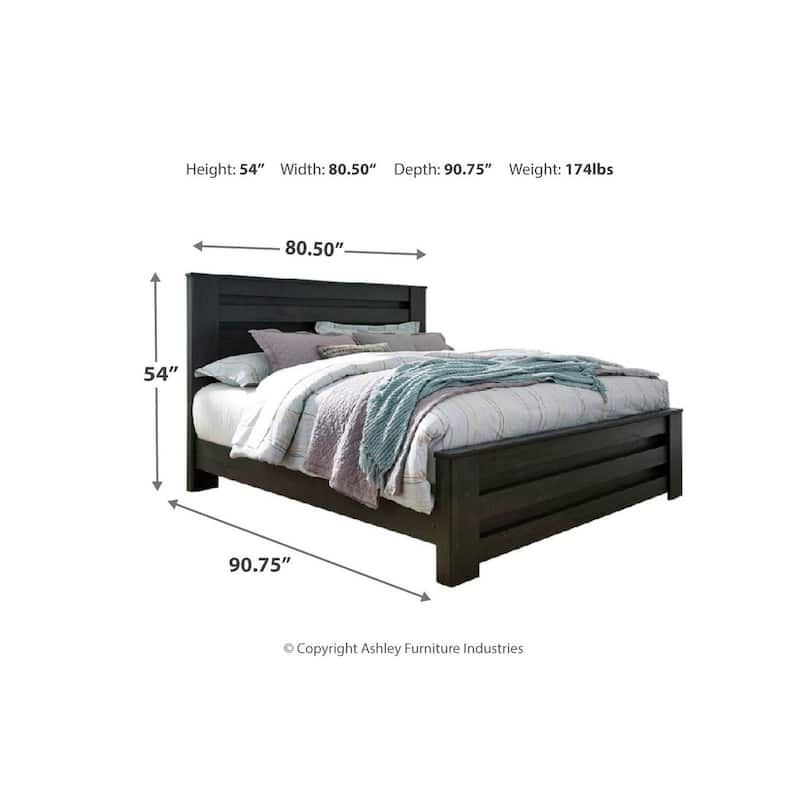 Brinxton Black Panel Bed