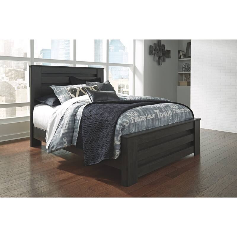 Brinxton Black Panel Bed