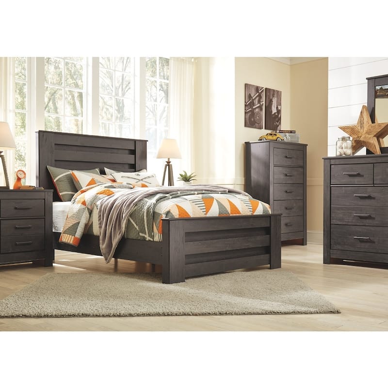 Brinxton Black Panel Bed