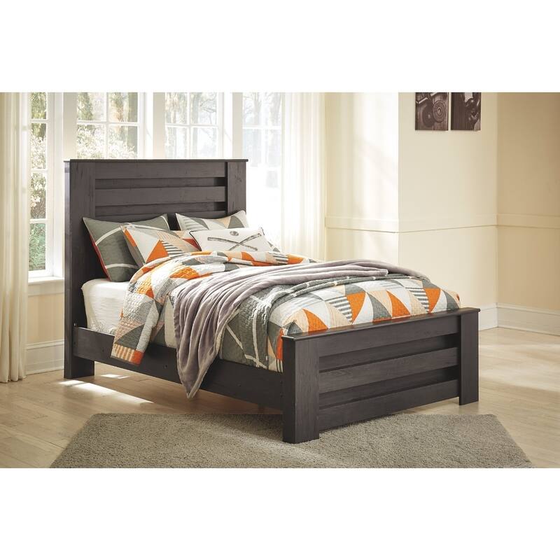 Brinxton Black Panel Bed