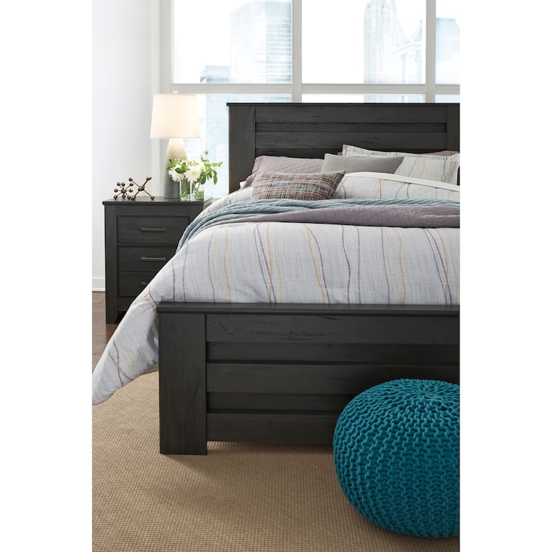 Brinxton Black Panel Bed