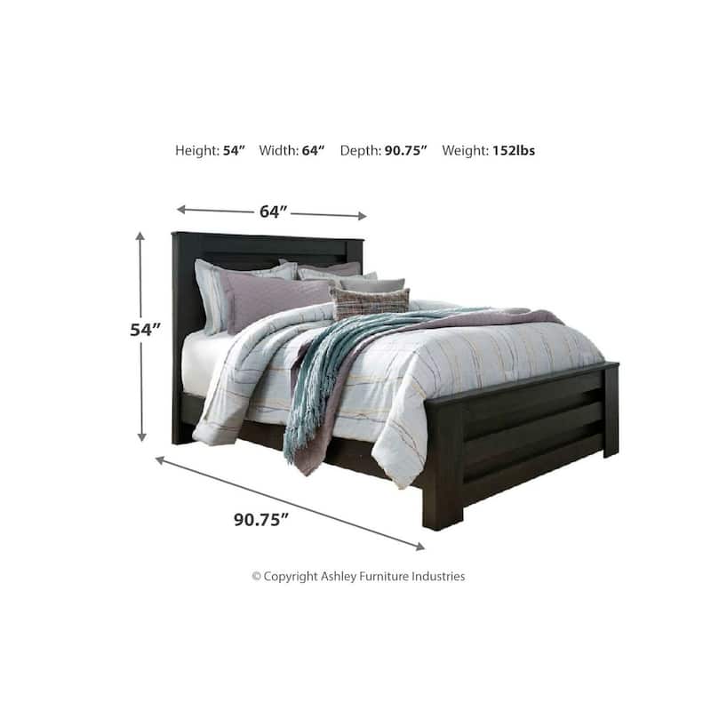 Brinxton Black Panel Bed