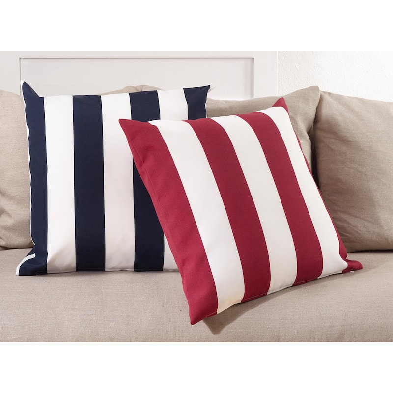 Classic Wide Stripe Poly Filled Throw Pillow