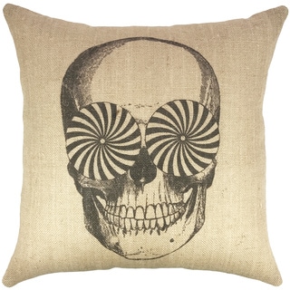 The Watson Shop Skull Burlap 18-inch Throw Pillow - Bed Bath & Beyond ...