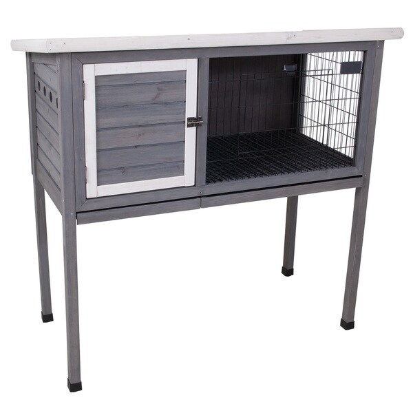 Precision Pet Extreme Rabbit Shack - Natural Wood - 48 x 24 x 46
