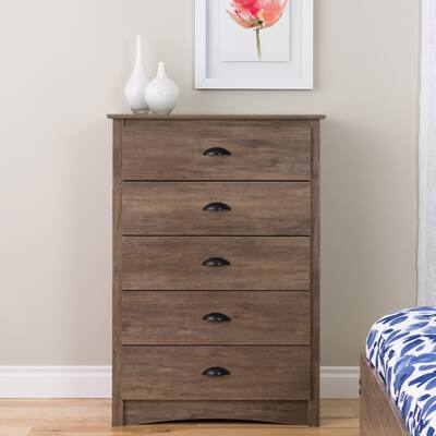 Porch & Den Church Driftwood Grey 5-drawer Chest