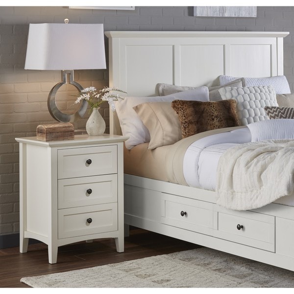 Shop Paragon White 3drawer Nightstand Free Shipping Today