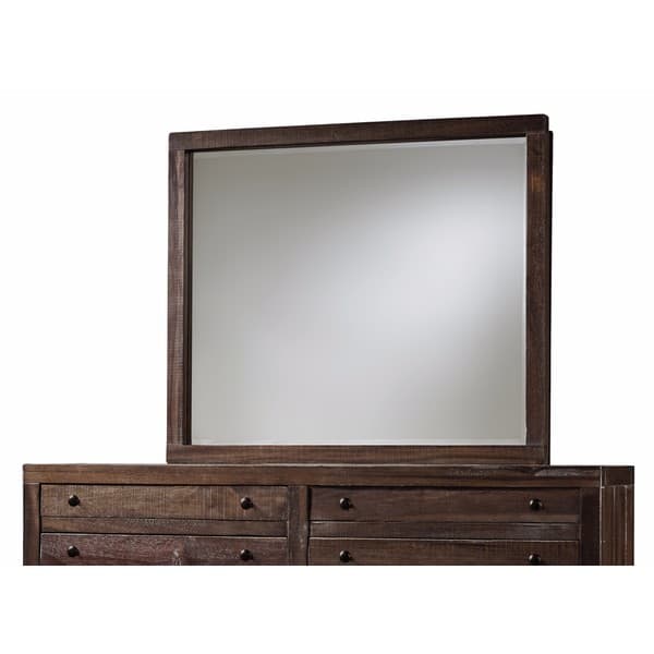 Townsend java solid wood mirror brown cherry a n bed bath