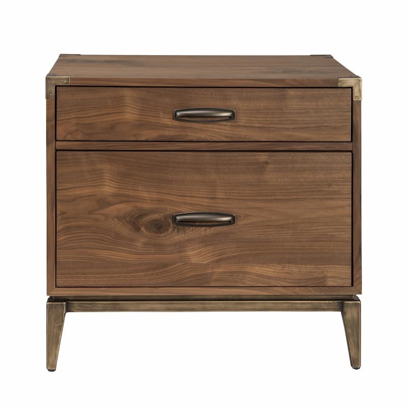 Adler Natural Walnut 2-drawer Nightstand